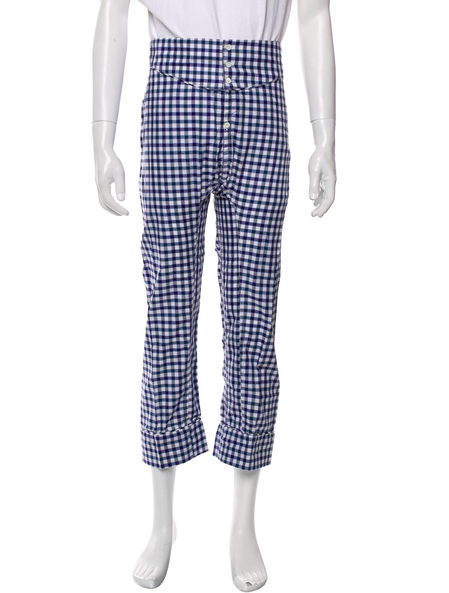 Thom Browne Plaid Print Pajama Bottoms