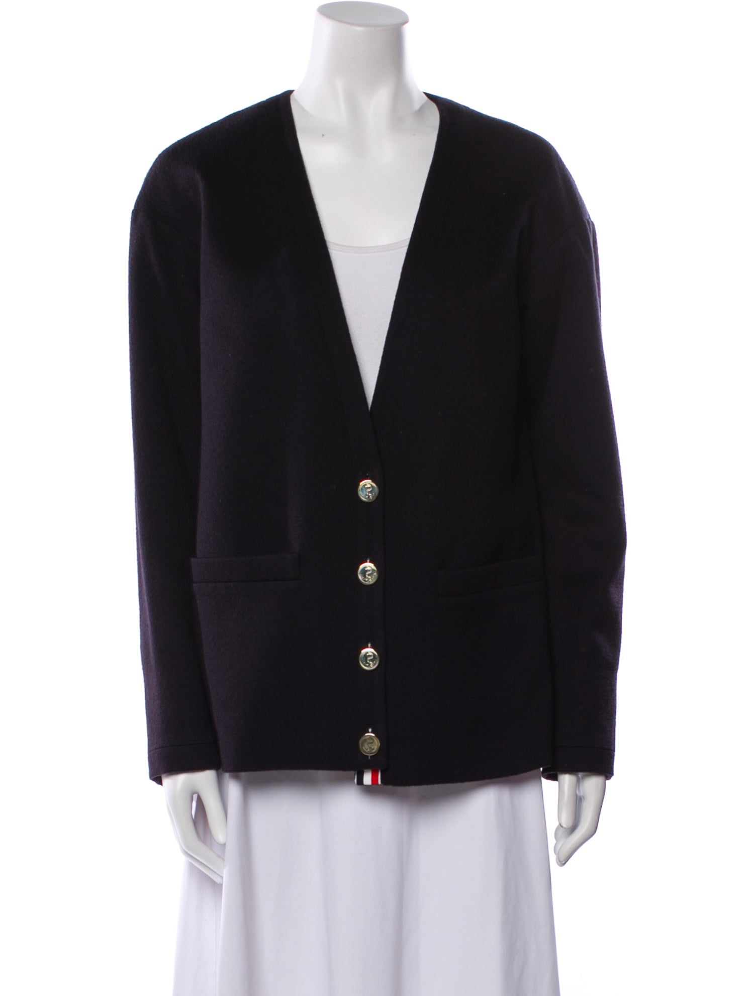 Thom Browne Cashmere V-Neck Sweater