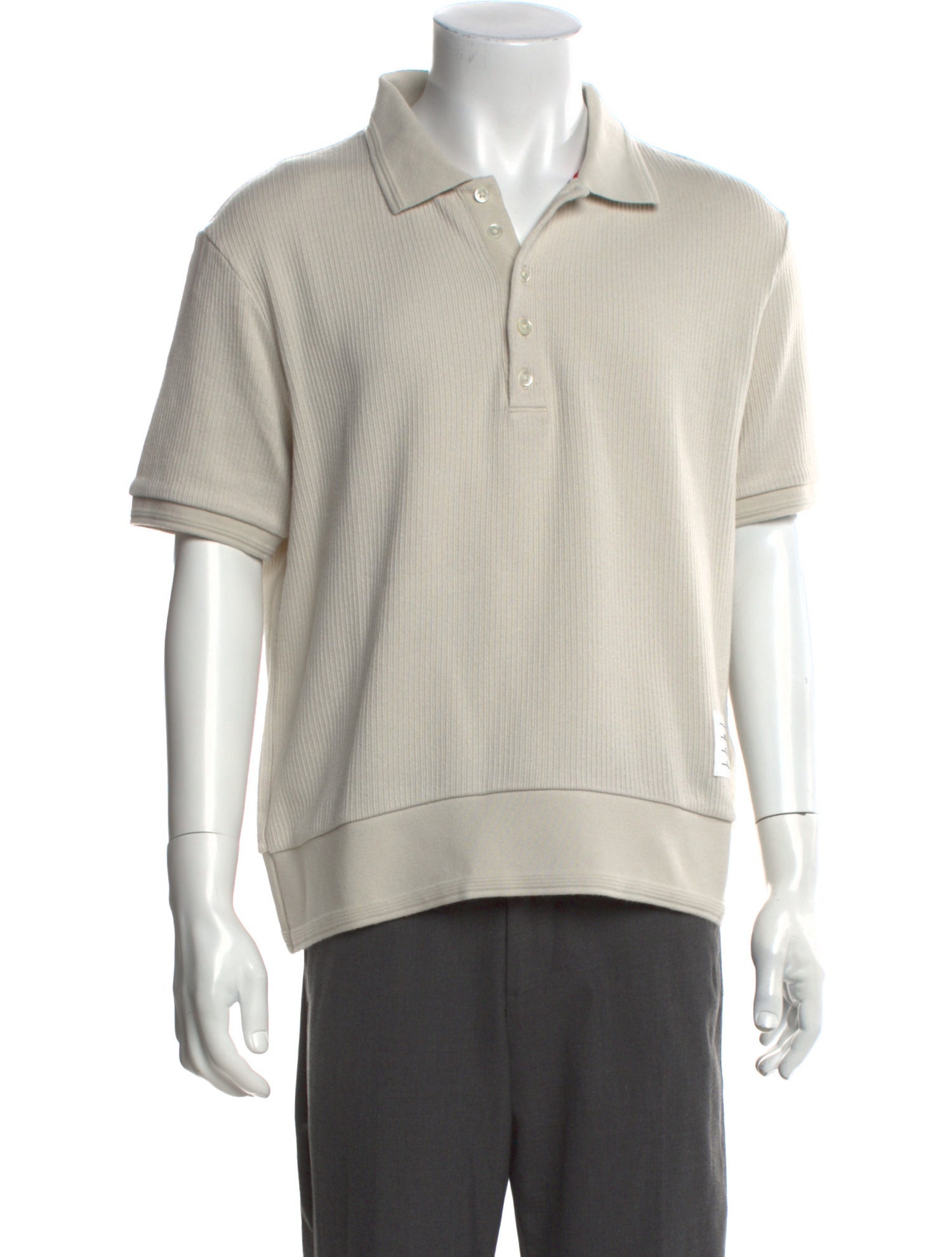 Thom Browne Collar Short Sleeve Polo Shirt