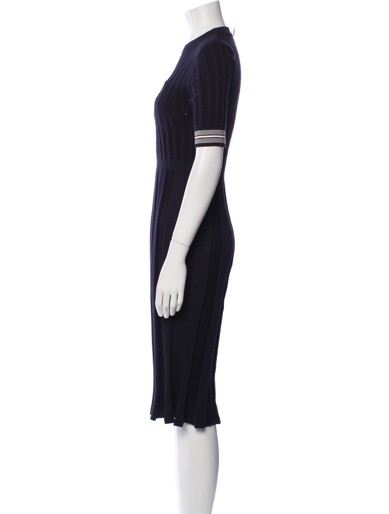 Thom Browne Crew Neck Midi Length Dress