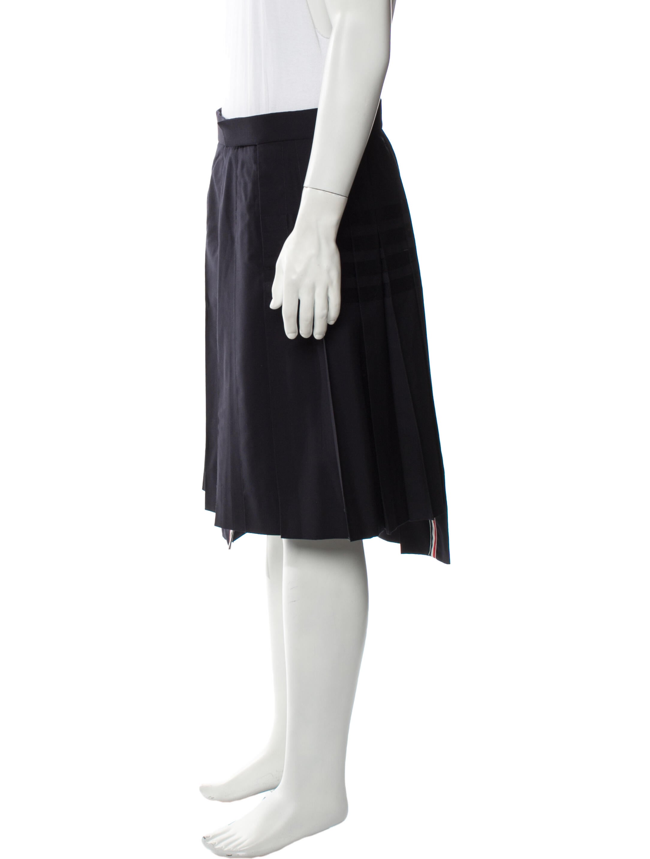 Thom Browne 4 Bar Classic Backstrap Pleated Skirt