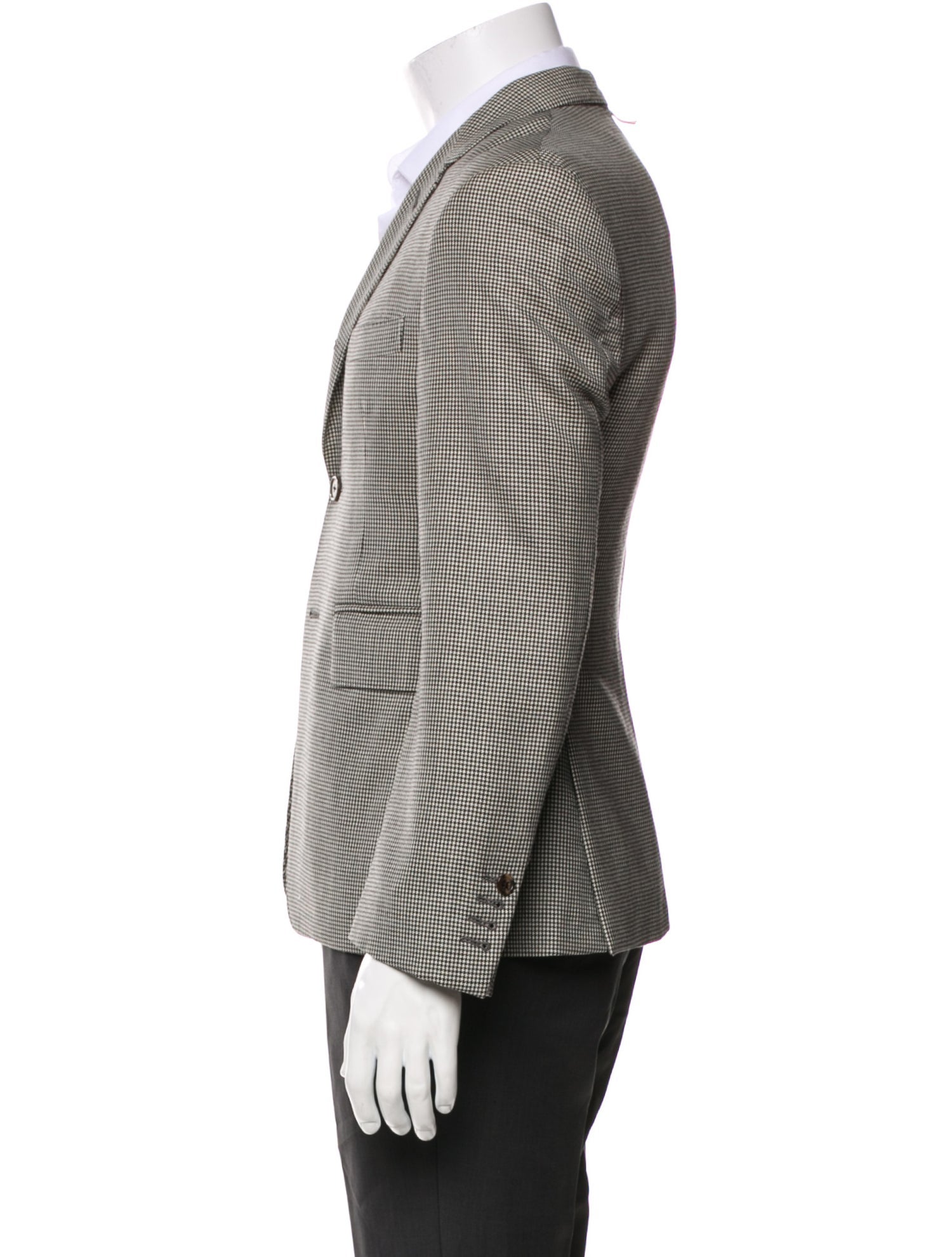 Thom Browne Wool Houndstooth Print Blazer