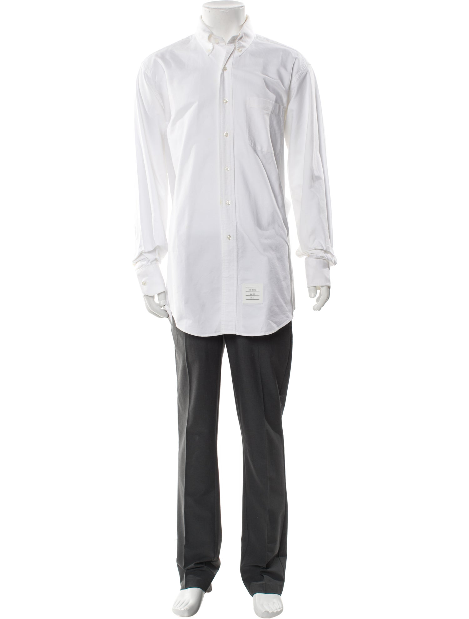 Thom Browne Striped Long Sleeve Dress Shirt