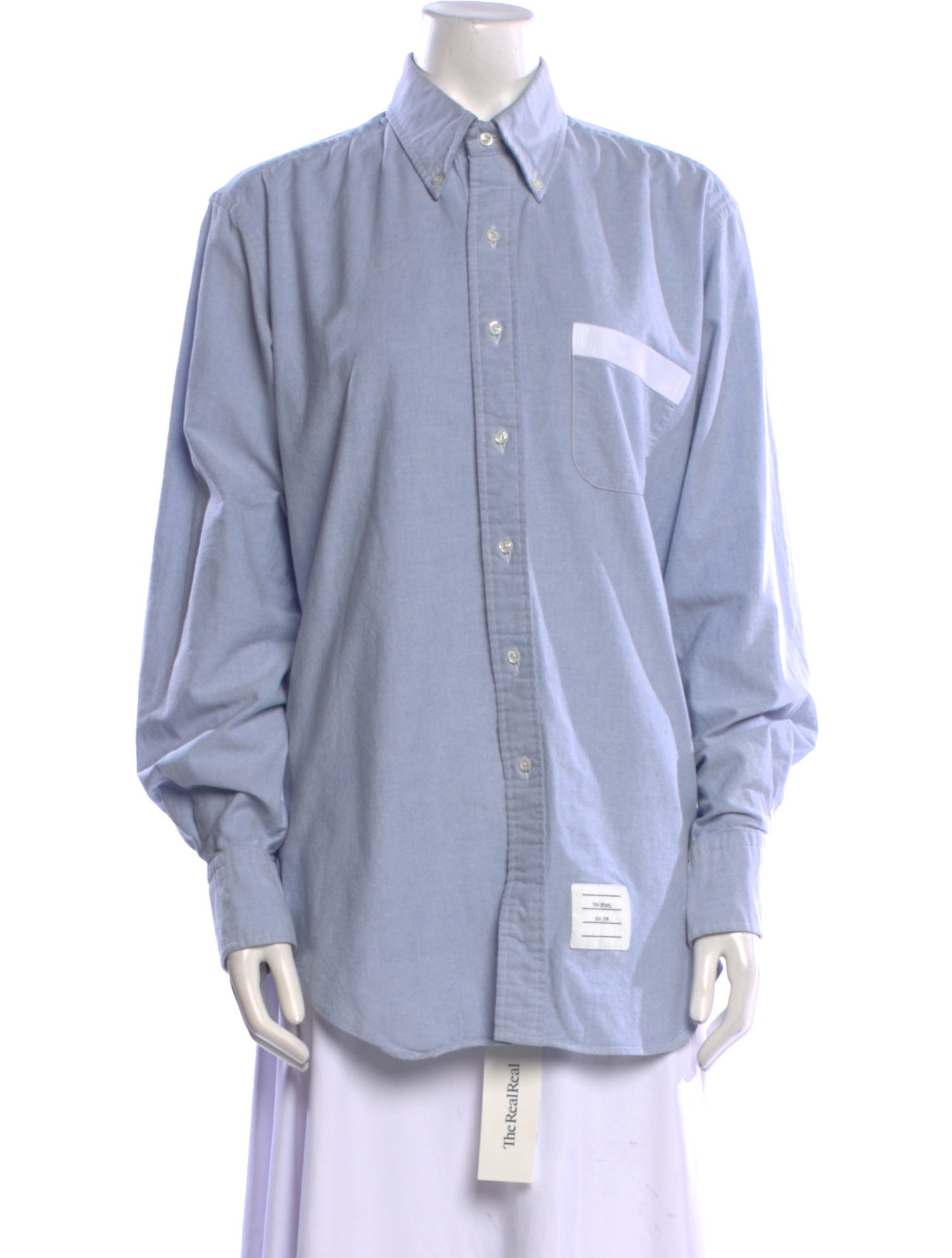 Thom Browne Long Sleeve Button-Up Top