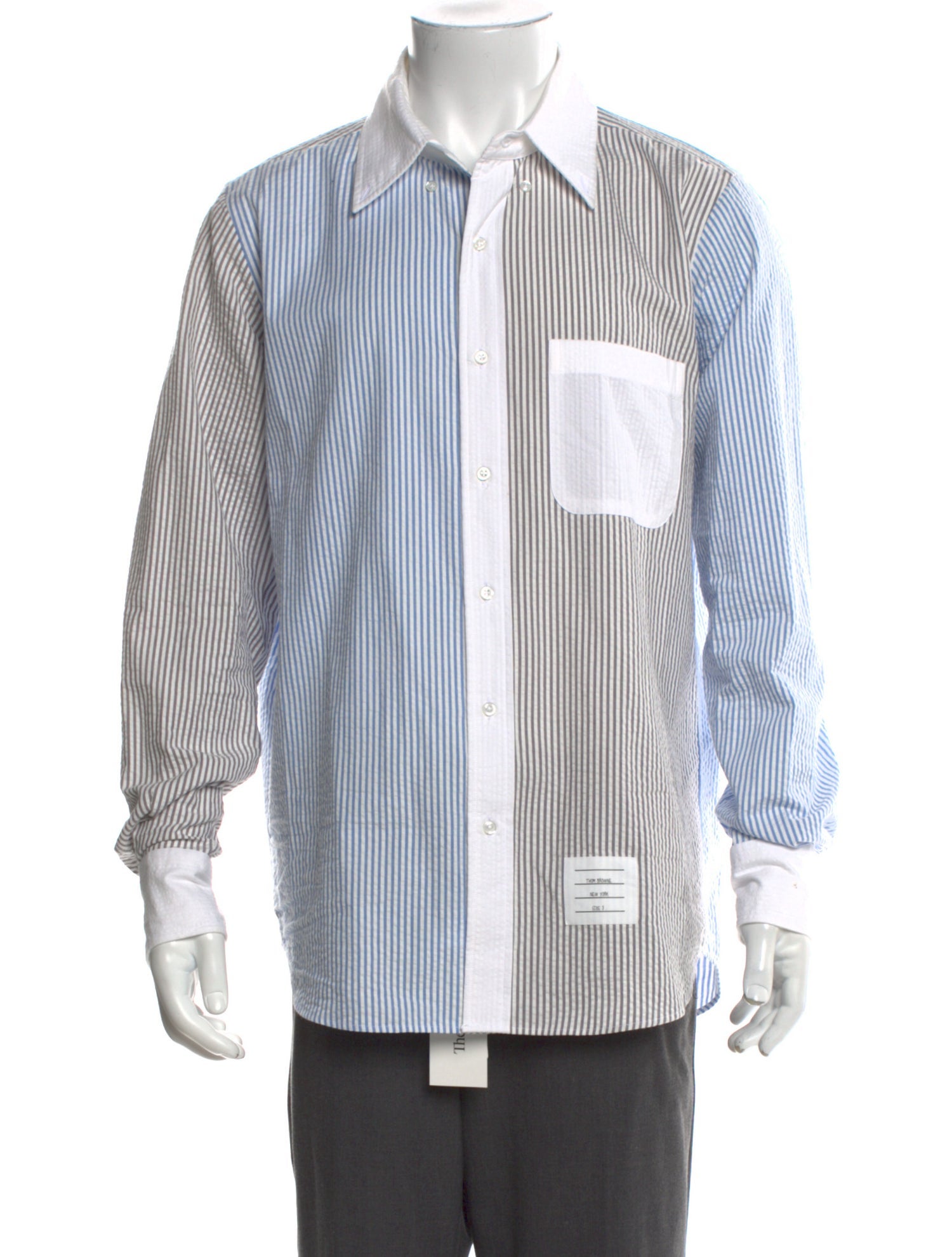 Thom Browne Seersucker Striped Shirt