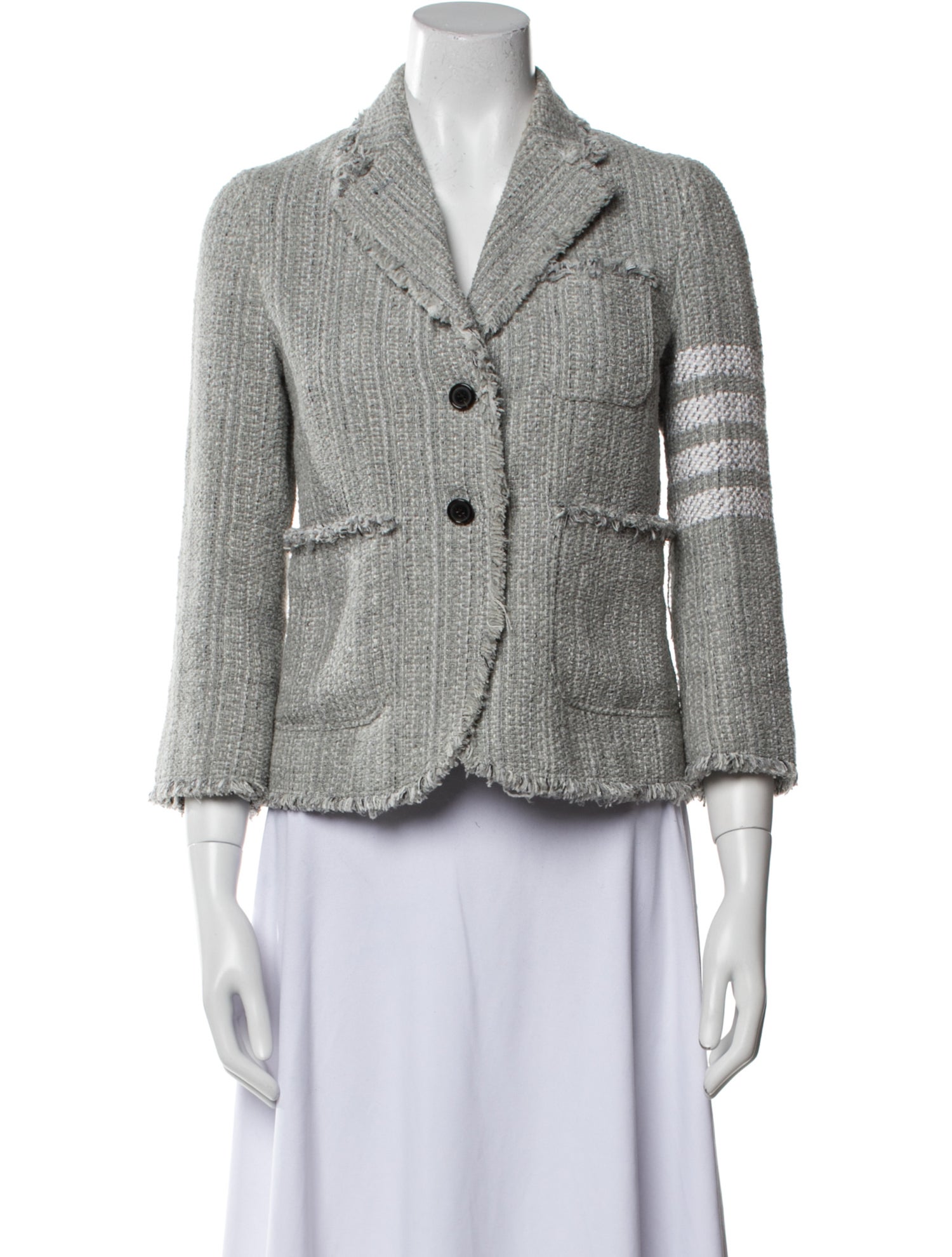Thom Browne 4-Bar Tweed Blazer