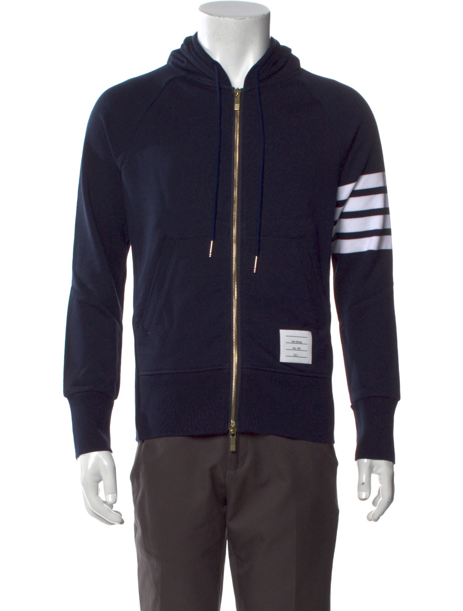 Thom Browne 4-Bar Striped Hoodie w/ Tags