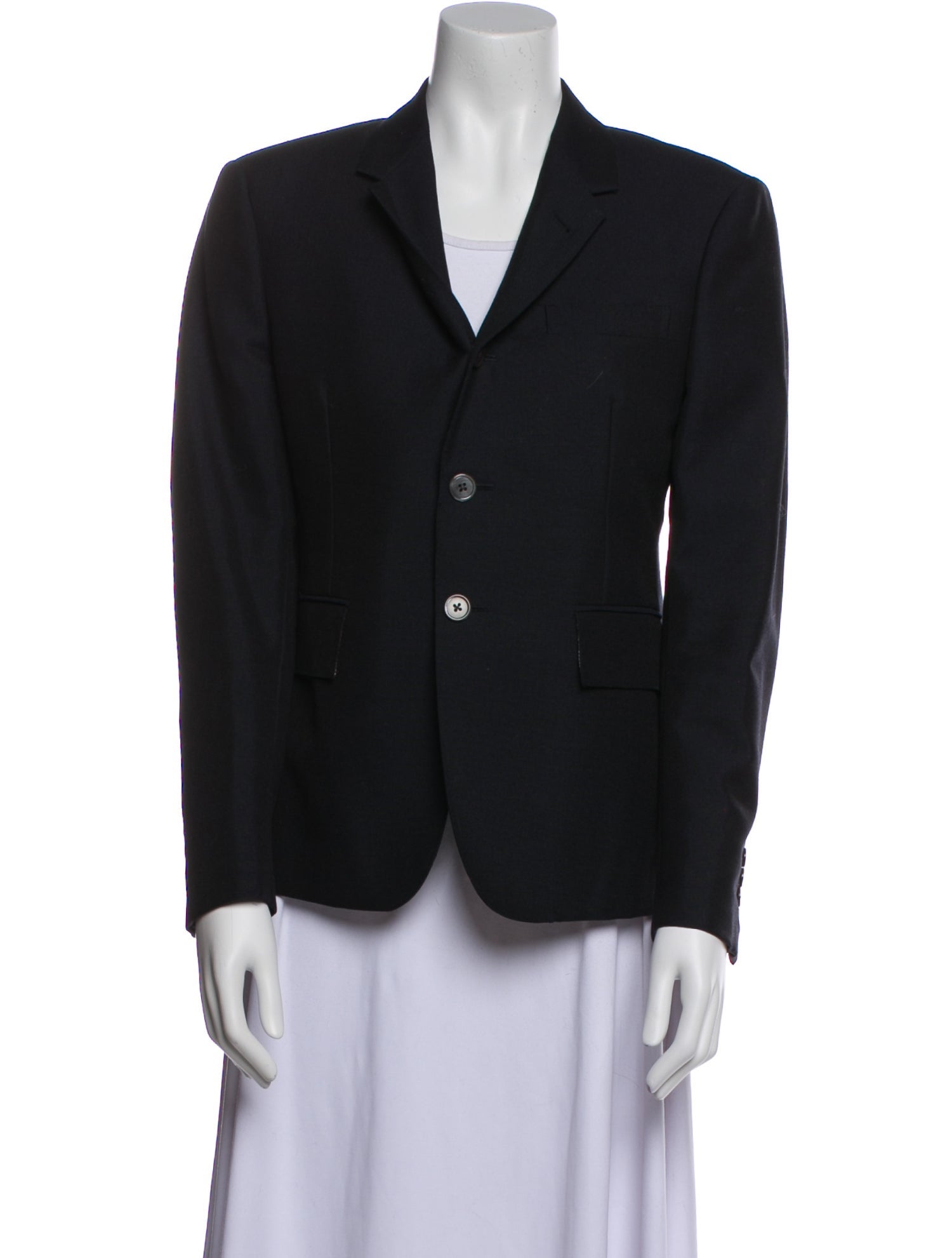 Thom Browne Wool Grosgrain Trim Blazer