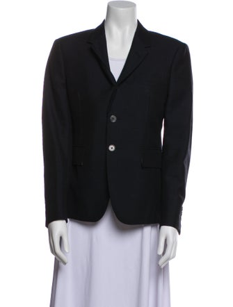 Thom Browne Wool Grosgrain Trim Blazer