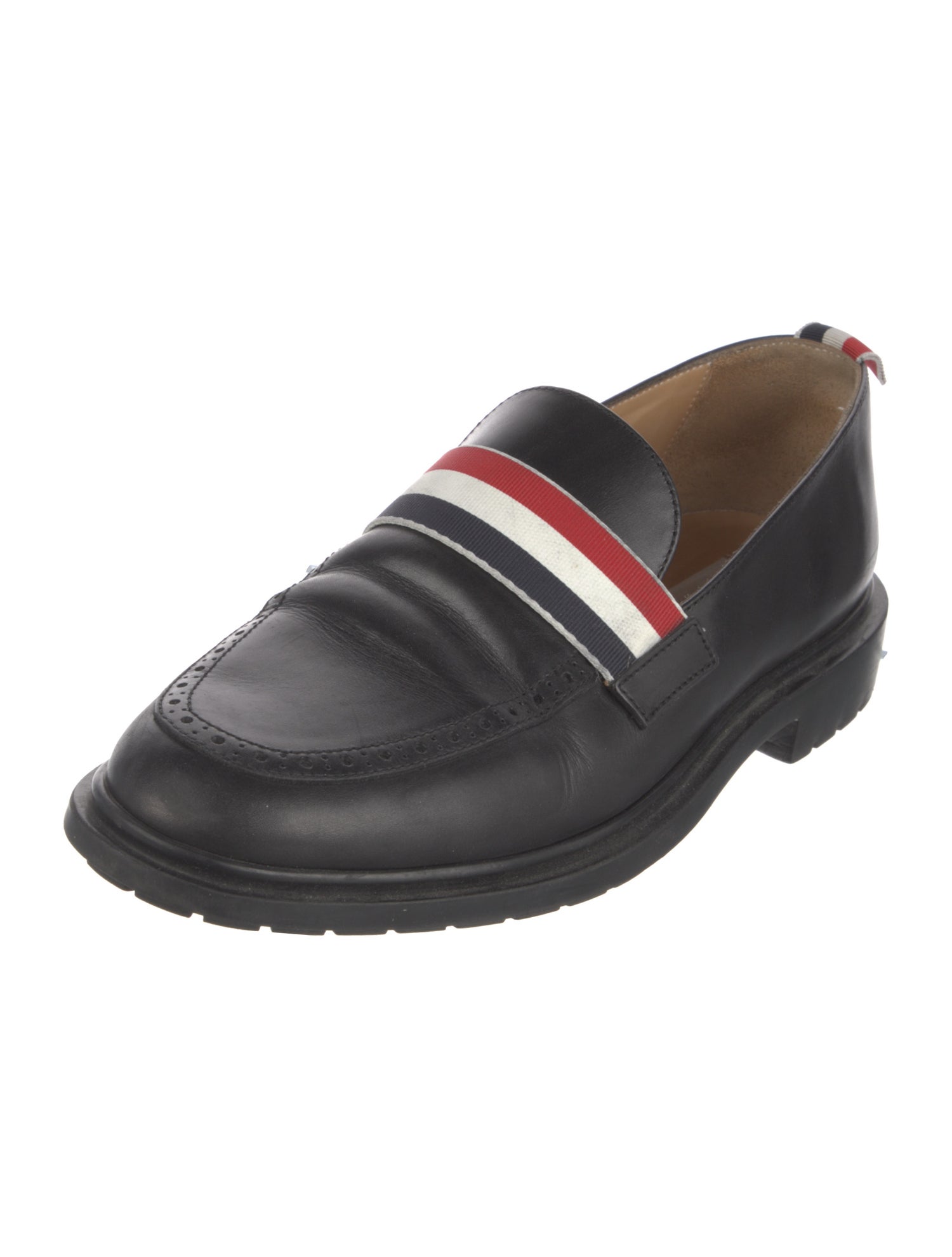 Thom Browne Leather Printed Loafers