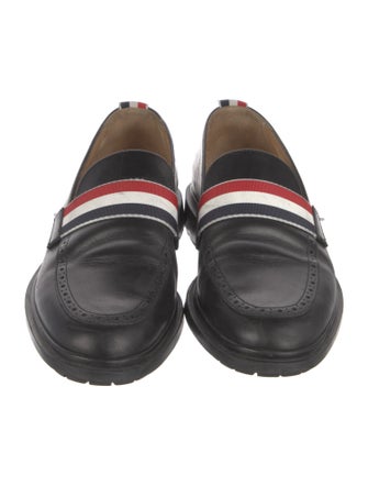 Thom Browne Leather Printed Loafers