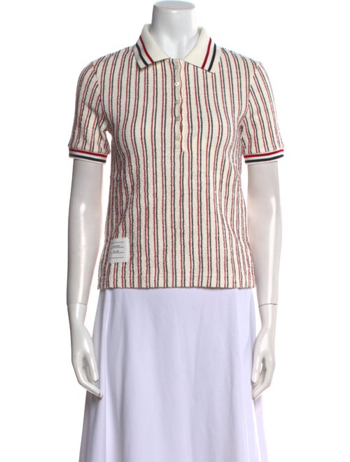Thom Browne Striped Short Sleeve Polo