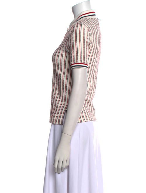 Thom Browne Striped Short Sleeve Polo