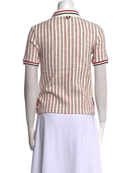 Thom Browne Striped Short Sleeve Polo