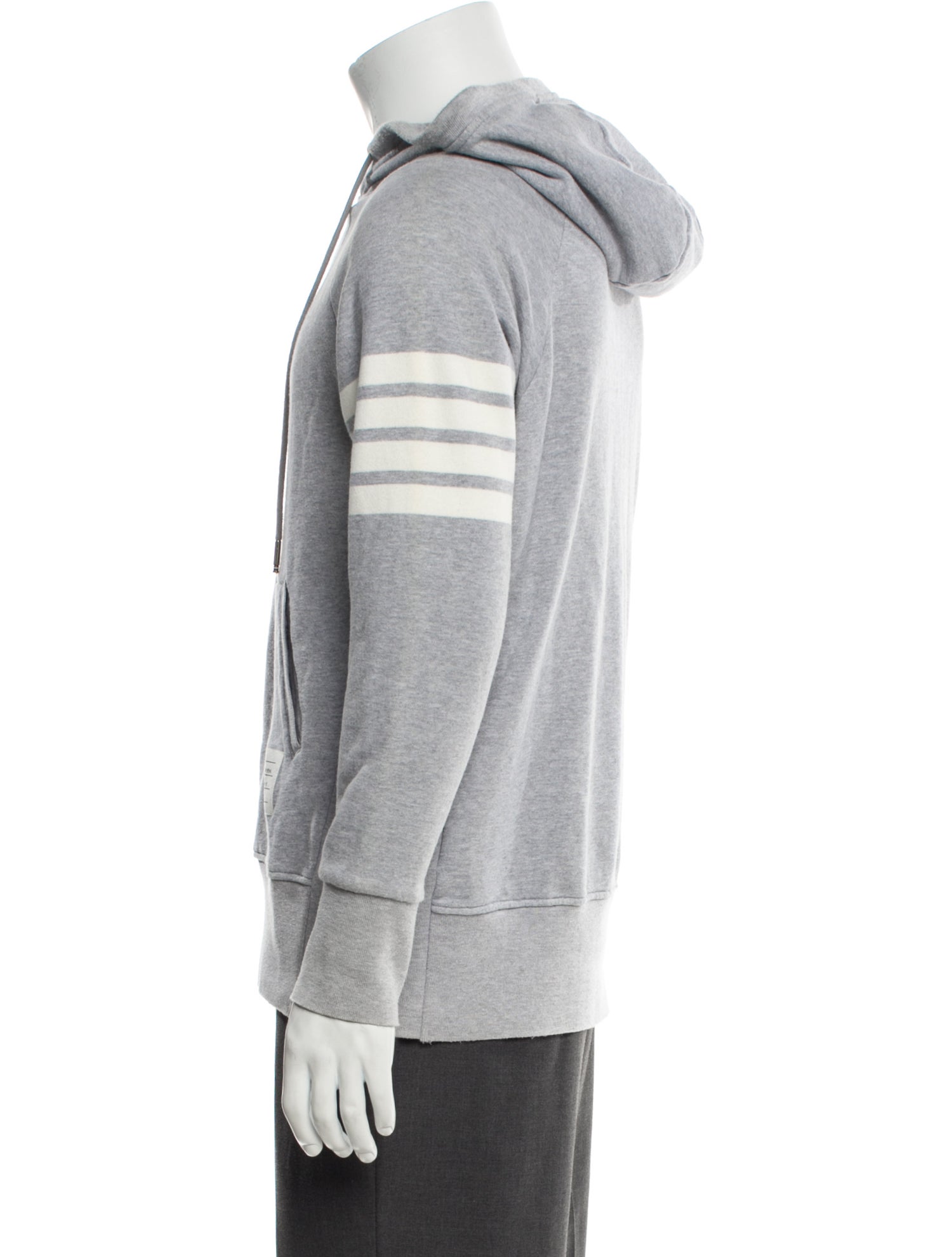Thom Browne Colorblock Pattern V-Neck Hoodie