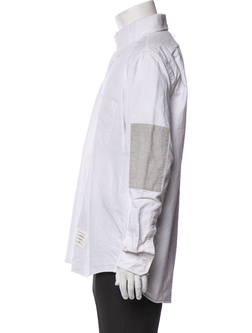 Thom Browne Colorblock Pattern Long Sleeve Dress Shirt