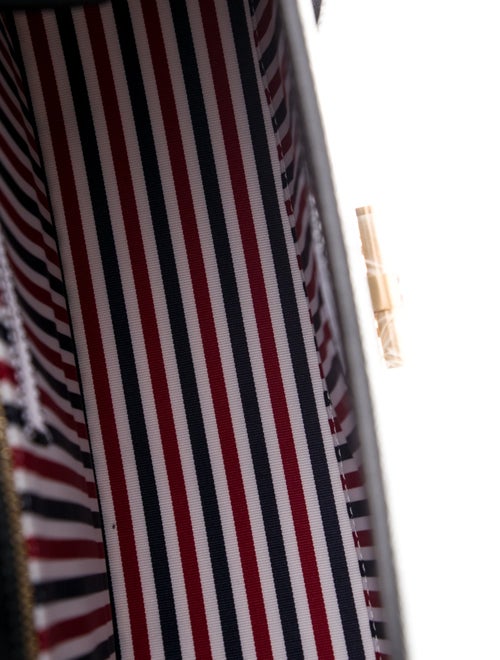 Thom Browne Leather Top Handle Bag