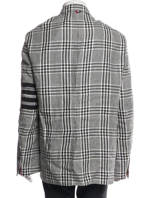 Thom Browne Linen Plaid Print Blazer