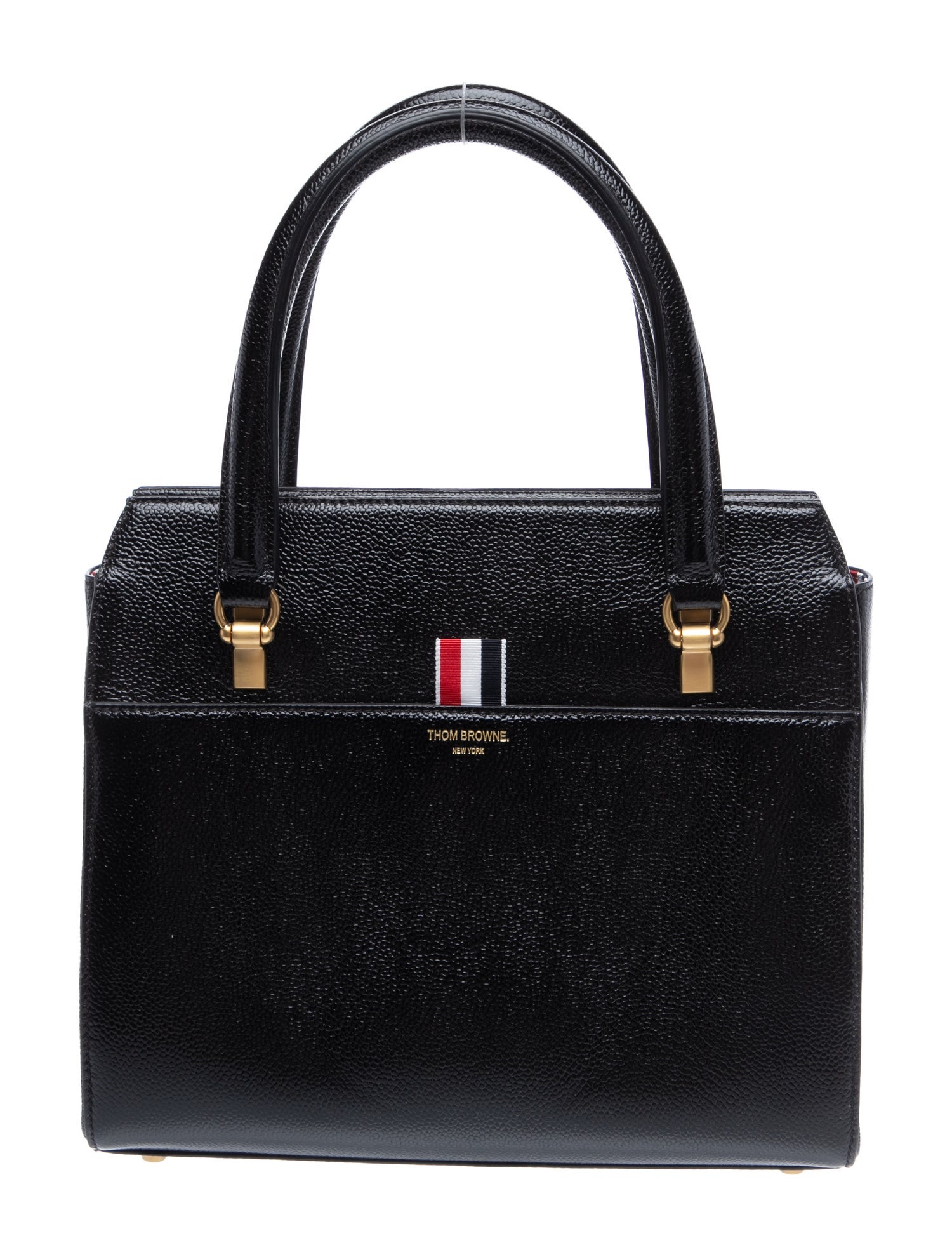 Thom Browne Leather Top Handle Bag