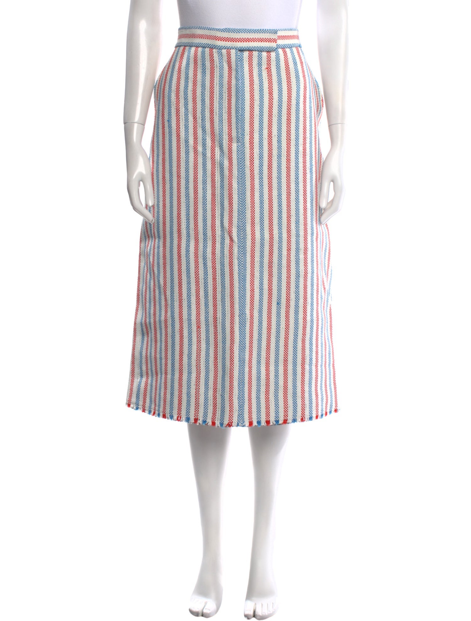 Thom Browne Striped Midi Length Skirt