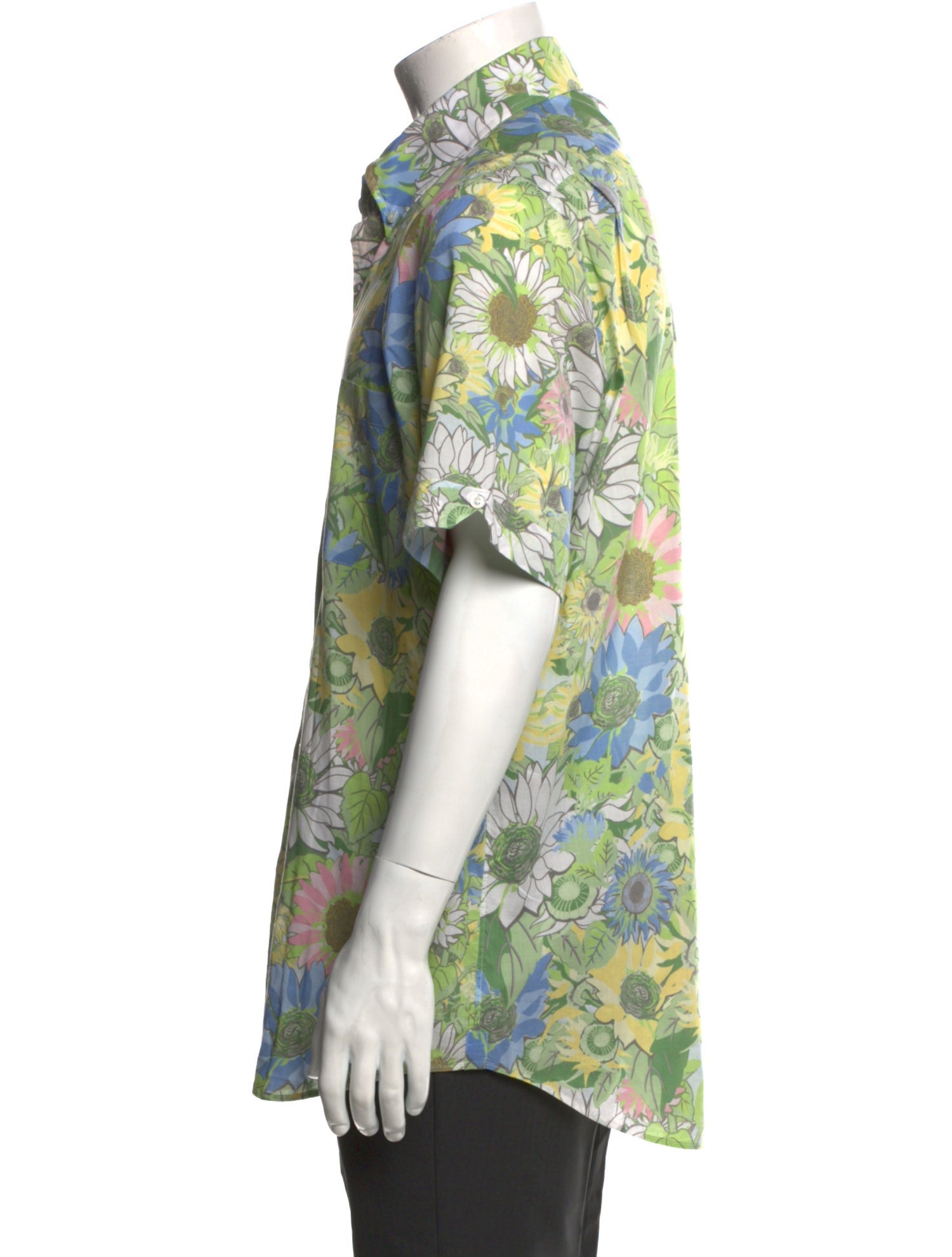 Thom Browne Floral Print Short Sleeve Shirt