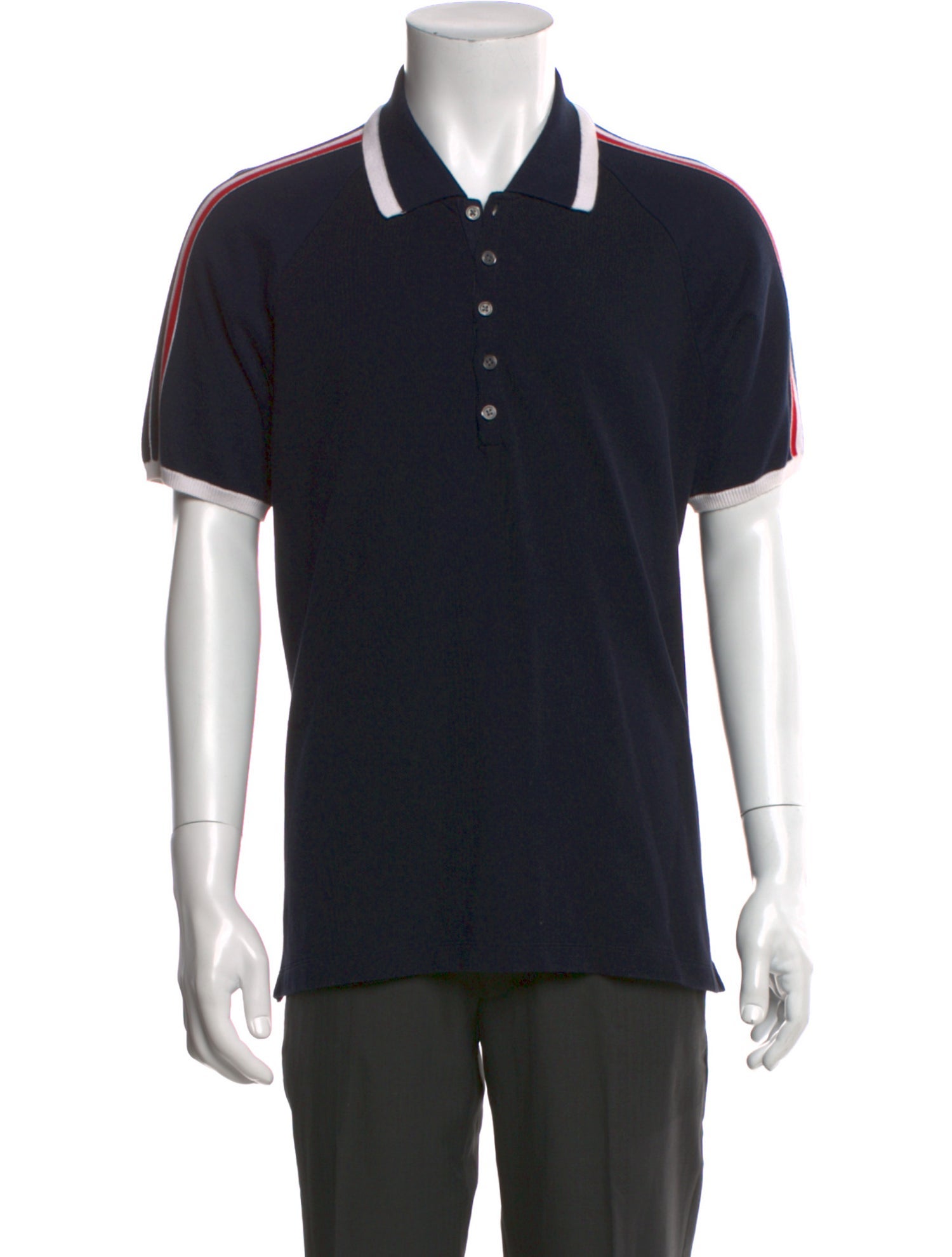 Thom Browne Striped Collar Polo Shirt