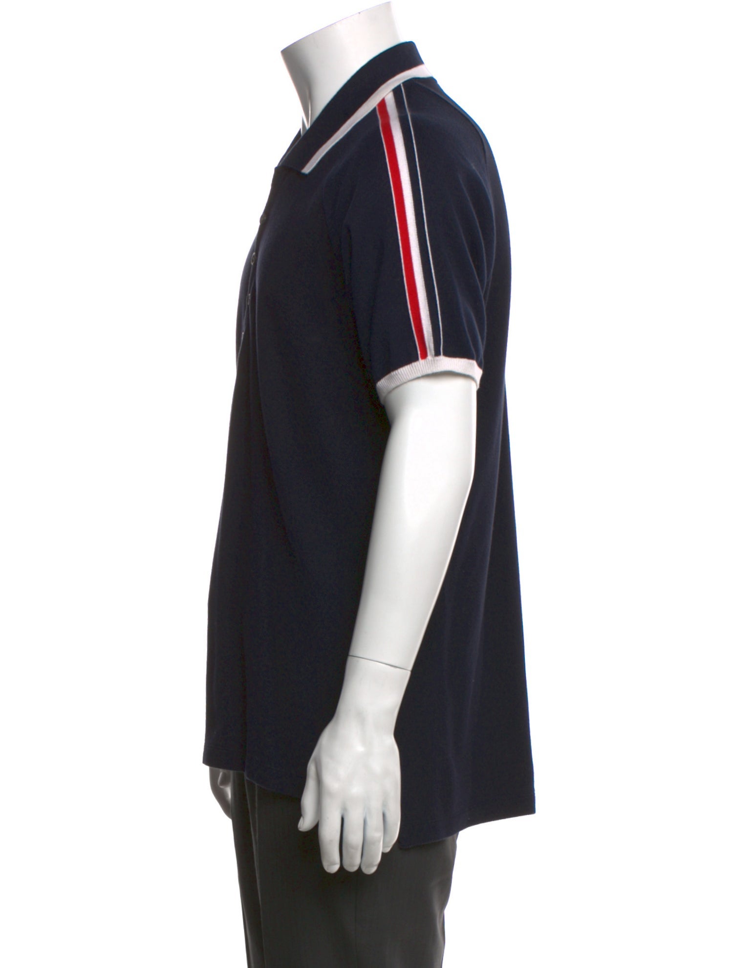 Thom Browne Striped Collar Polo Shirt