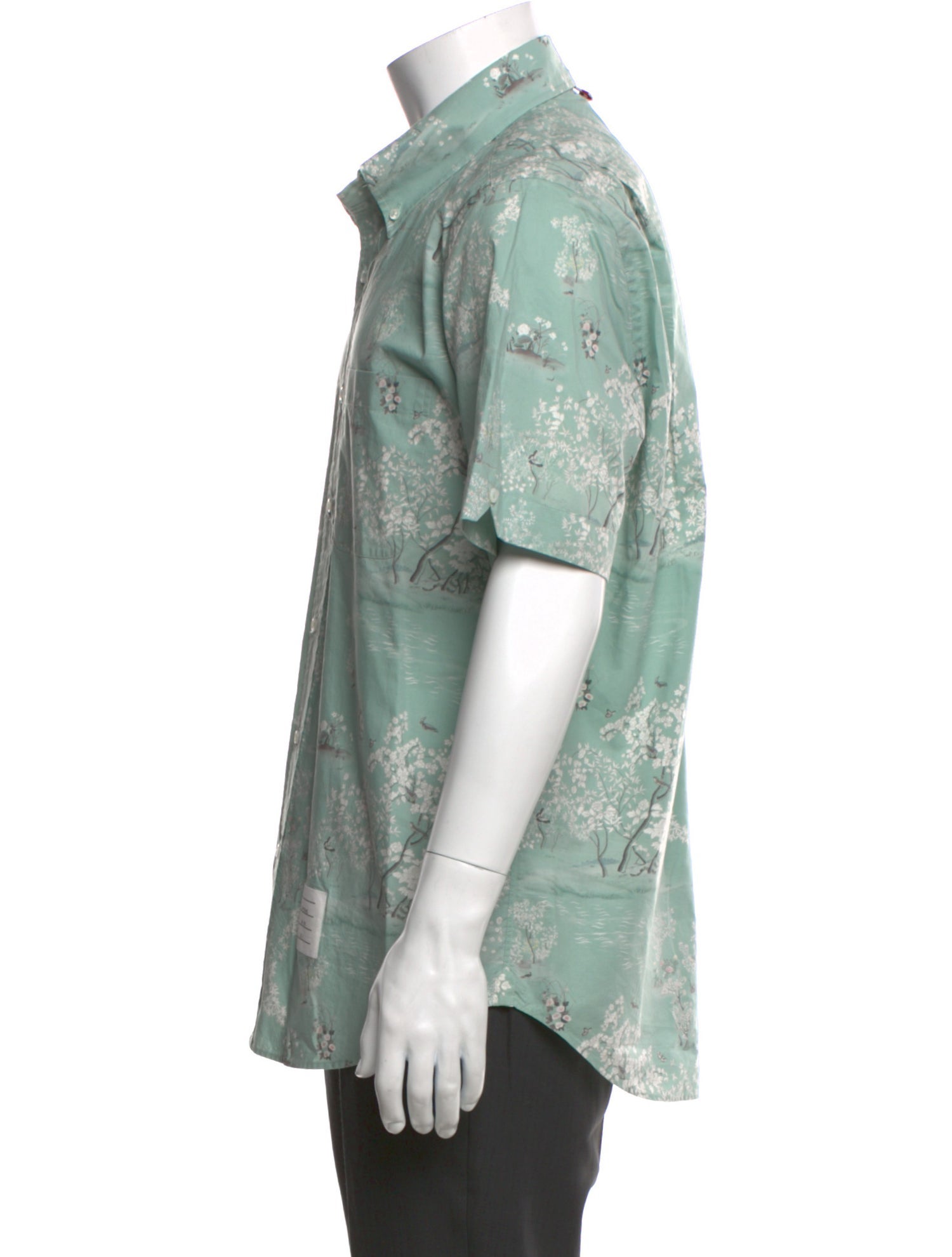 Thom Browne Floral Print Short Sleeve Shirt