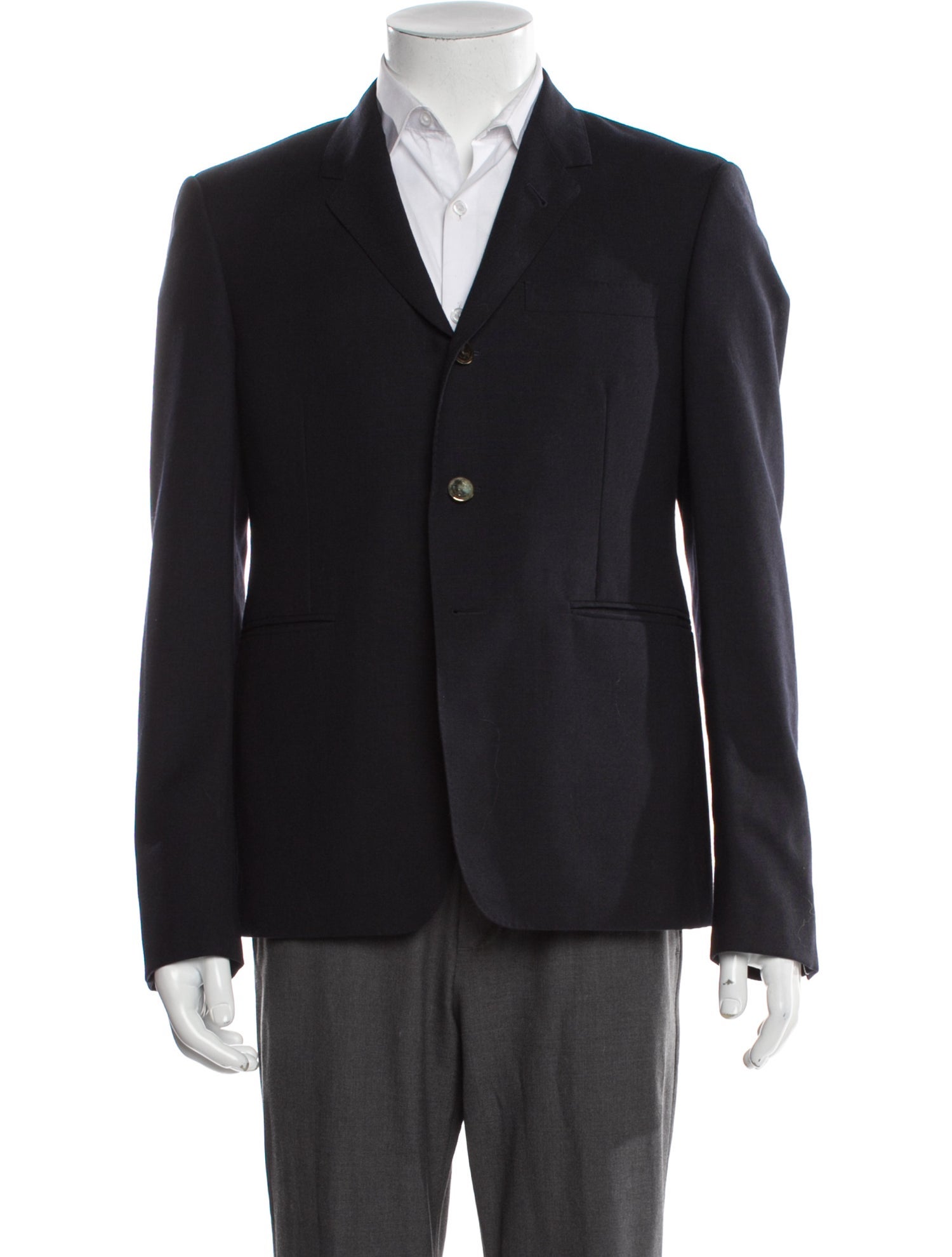Thom Browne Wool Grosgrain Trim Blazer
