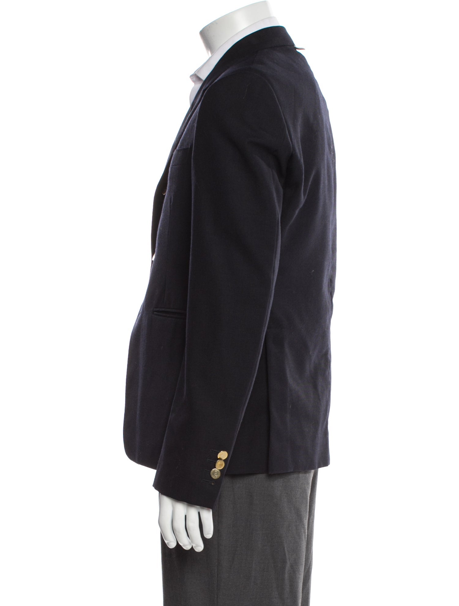 Thom Browne Wool Grosgrain Trim Blazer