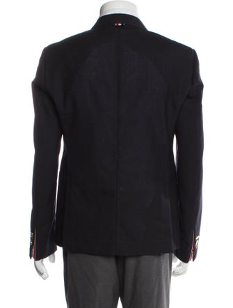 Thom Browne Wool Grosgrain Trim Blazer