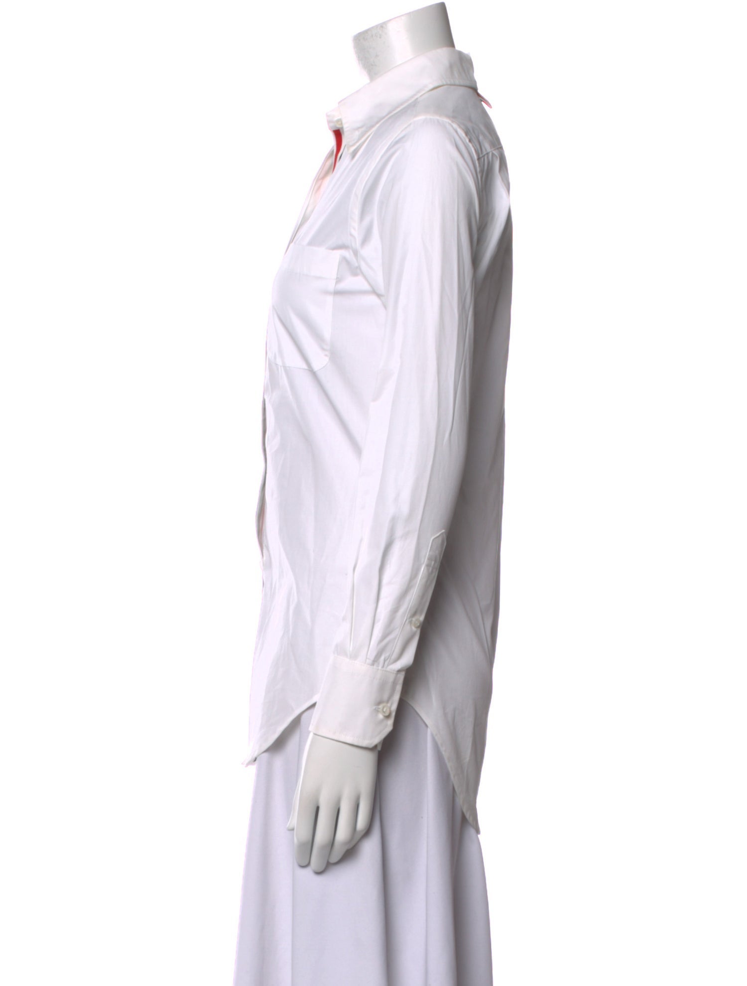 Thom Browne Long Sleeve Button-Up Top