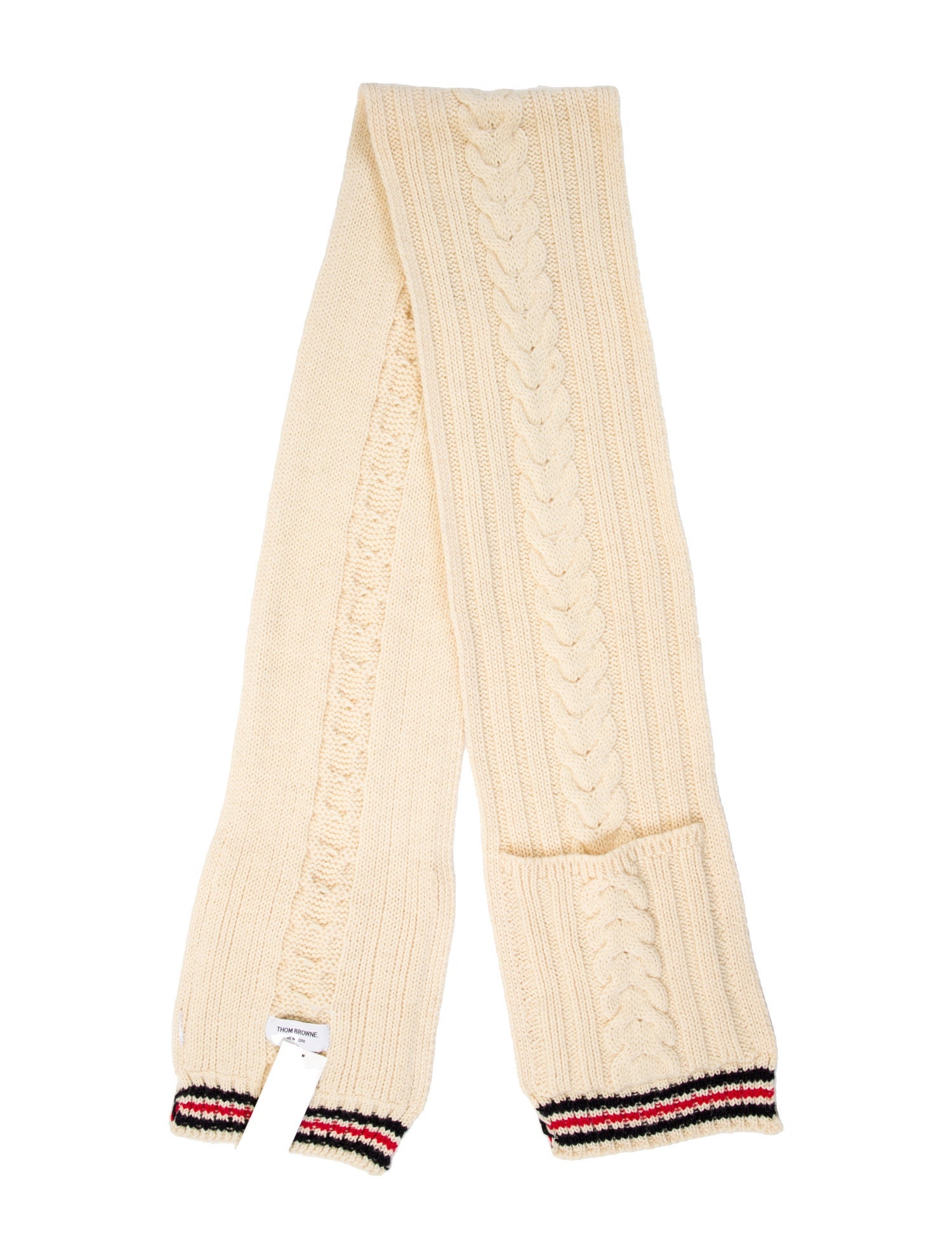 Thom Browne Embellished CC Cashmere Scarf Wool Scarf