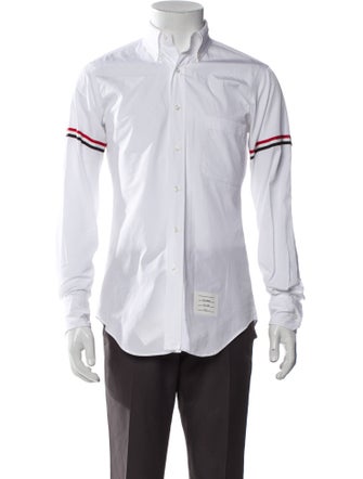 Thom Browne Striped Long Sleeve Dress Shirt