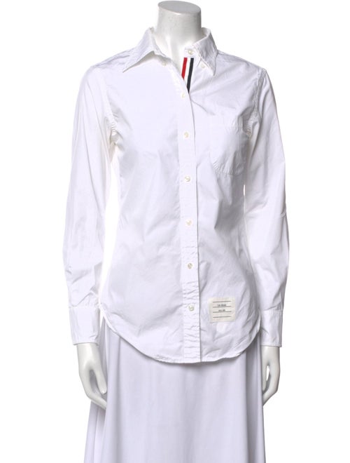 Thom Browne Long Sleeve Button-Up Top