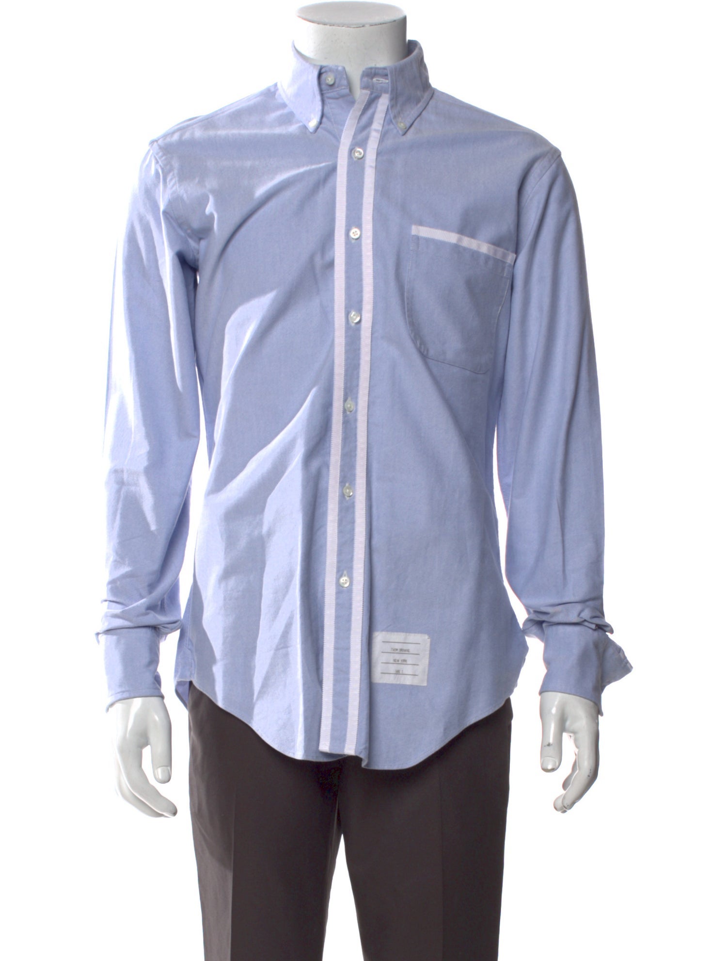 Thom Browne Striped Long Sleeve Dress Shirt