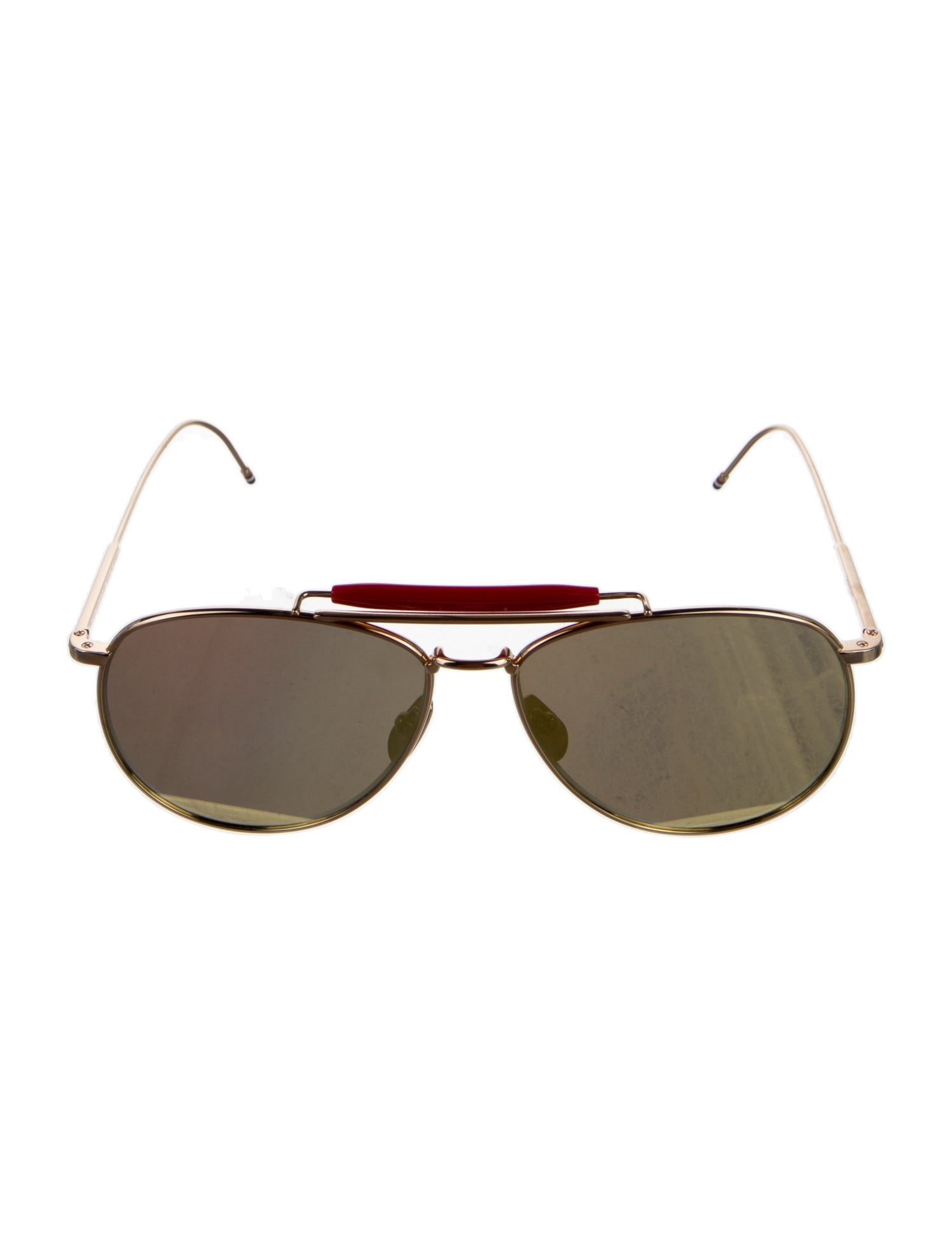 Thom Browne Aviator Mirrored Sunglasses