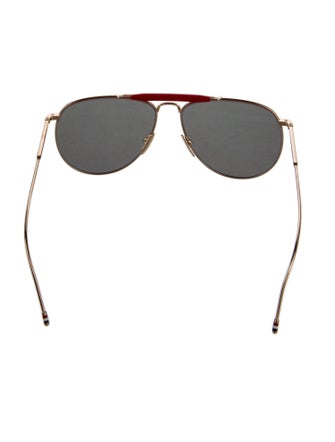 Thom Browne Aviator Mirrored Sunglasses
