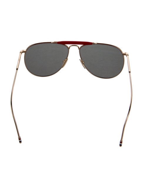Thom Browne Aviator Mirrored Sunglasses