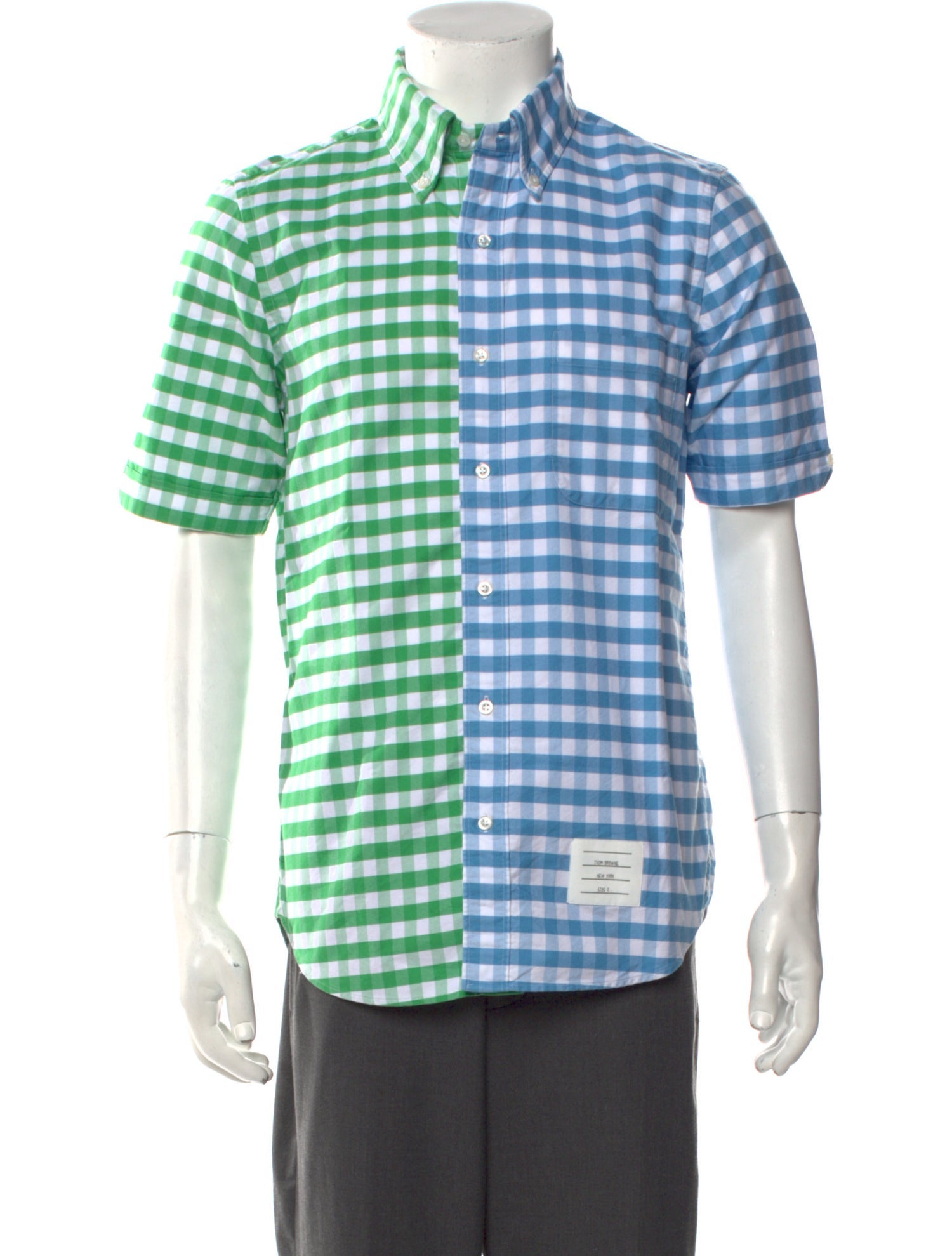 Thom Browne Gingham Plaid Print Shirt