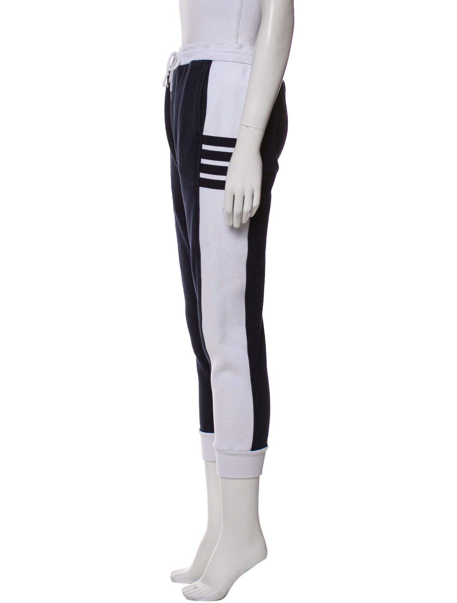 Thom Browne Colorblock Pattern Grosgrain Trim Sweatpants