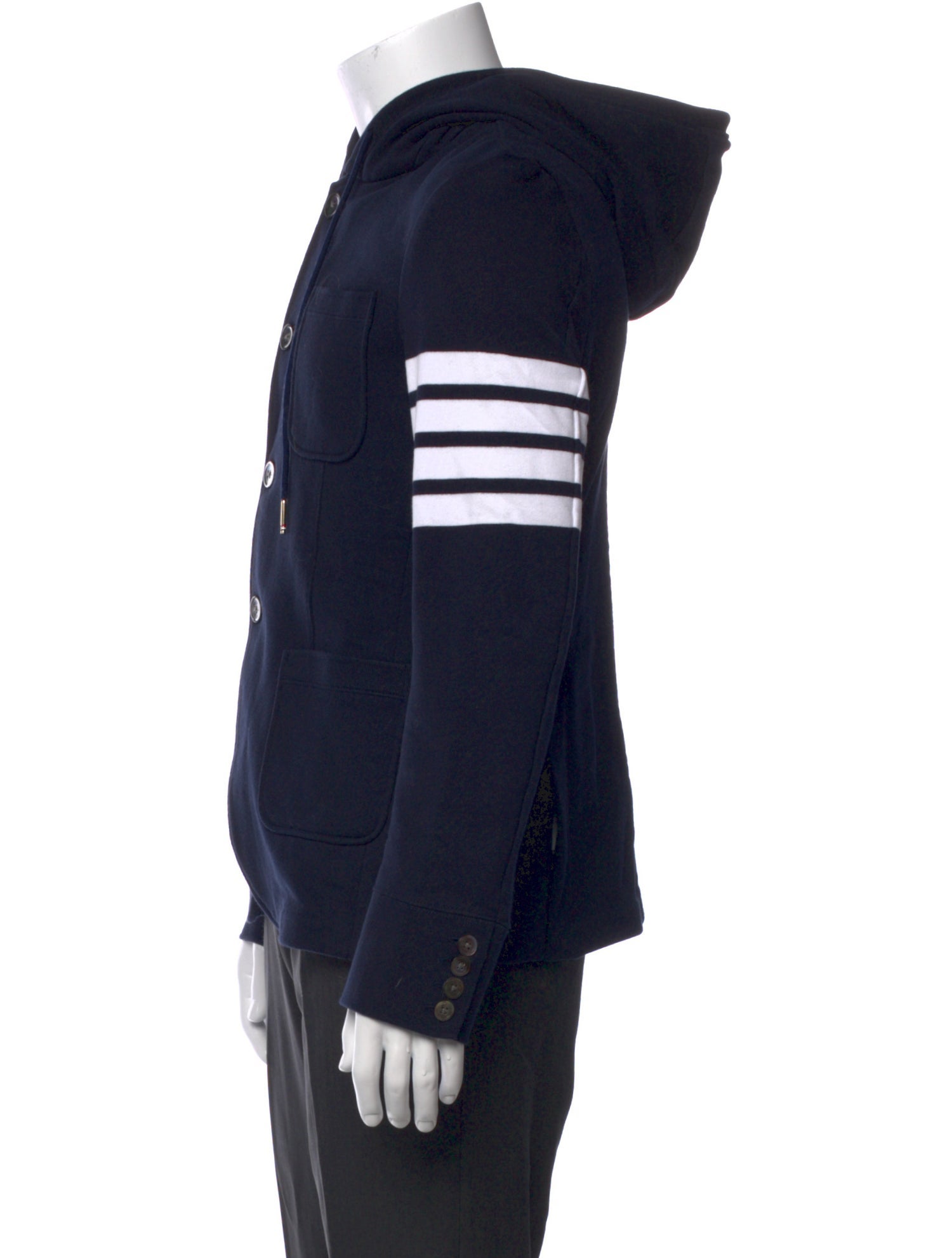 Thom Browne Striped Crew Neck Hoodie