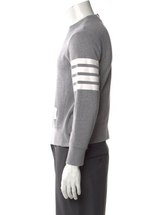 Thom Browne 4-Bar Crewneck Striped Sweatshirt