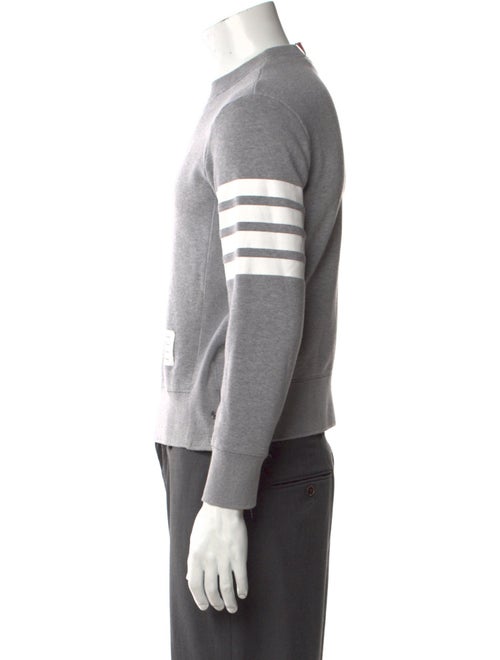 Thom Browne 4-Bar Crewneck Striped Sweatshirt