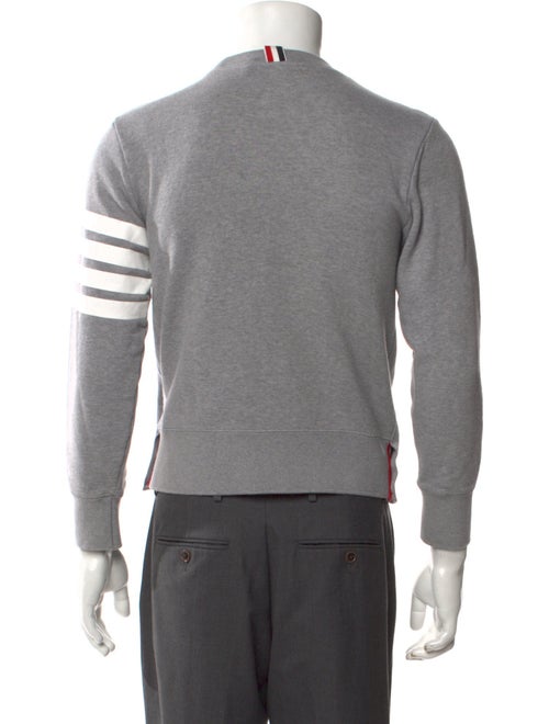 Thom Browne 4-Bar Crewneck Striped Sweatshirt