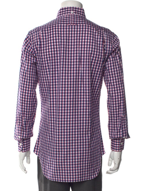 Thom Browne Plaid Print Long Sleeve Shirt
