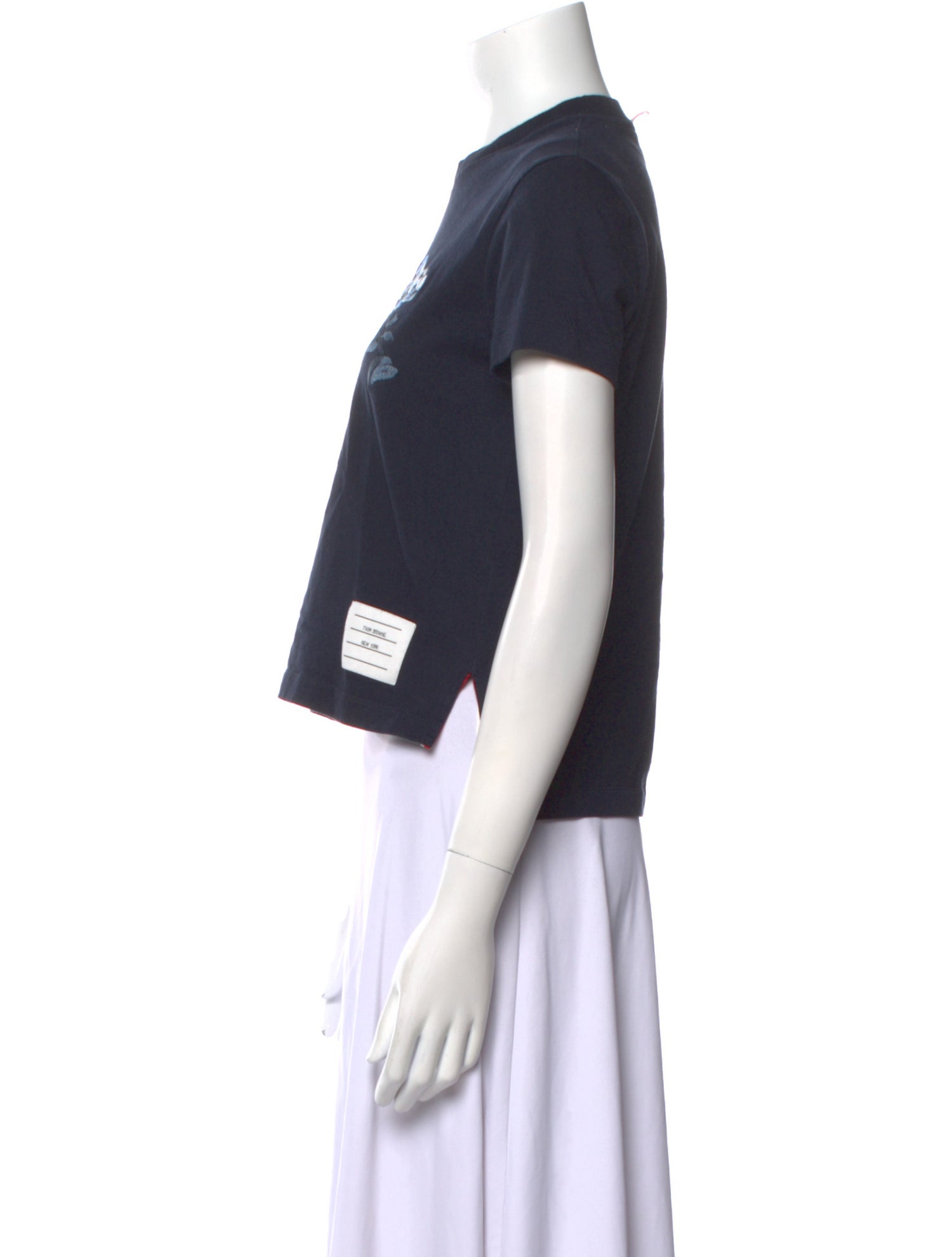 Thom Browne Graphic Print Crew Neck T-Shirt