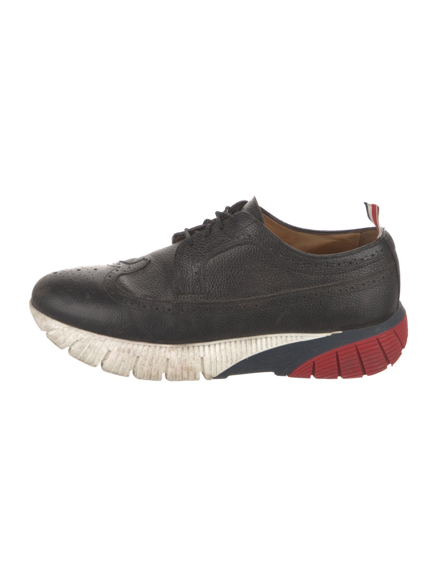 Thom Browne Suede Colorblock Pattern Brogues