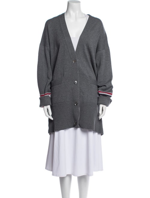 Thom Browne Virgin Wool V-Neck Sweater