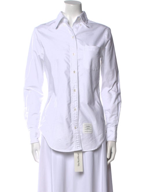 Thom Browne Long Sleeve Button-Up Top